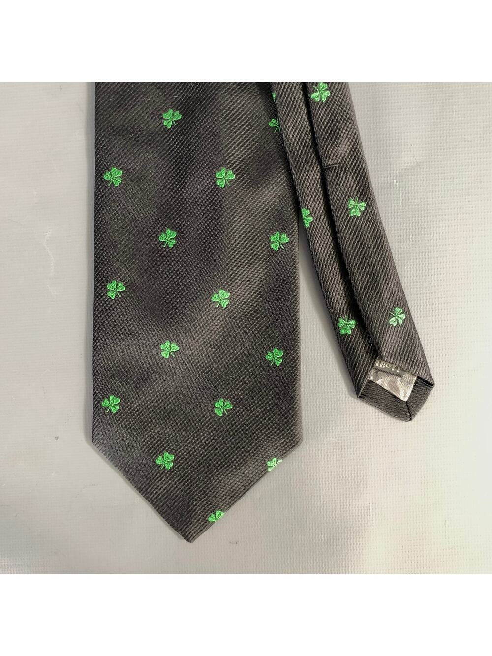 ROBERT TALBOTT Green Black Floral Silk Tie